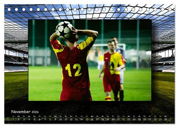 Produktbild: Fu&szlig;ball regiert die Welt (Tischkalender 2026 DIN A5 quer), CALVENDO Monatskalender