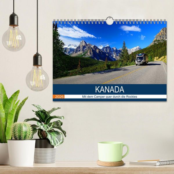 Produktbild: KANADA Mit dem Camper quer durch die Rockies (Wandkalender 2026 DIN A4 quer), CALVENDO Monatskalender