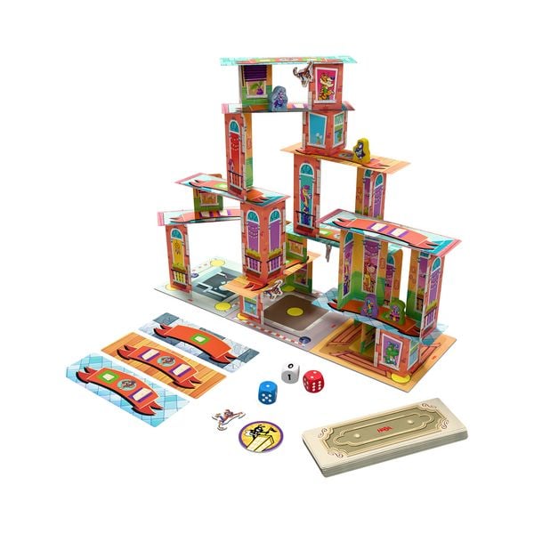 Produktbild: HABA 2013173001 - Rhino Hero Super Battle, Stapelspiel, W&uuml;rfelspiel