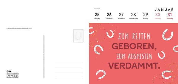 Produktbild: Pferdem&auml;dchen 2027 - Zum Reiten geboren, zum Ausmisten verdammt.