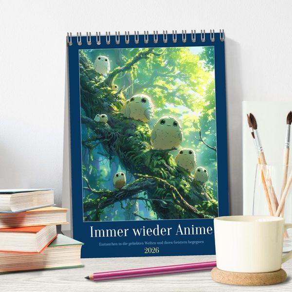 Produktbild: Immer wieder Anime (Tischkalender 2026 DIN A5 hoch), CALVENDO Monatskalender