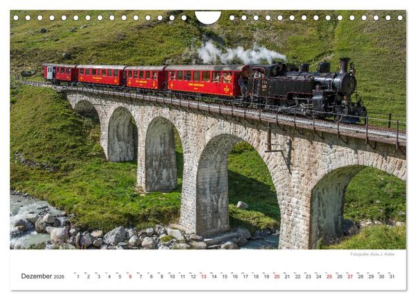 Produktbild: Dampfbahn Furka 2026 (Wandkalender 2026 DIN A4 quer), CALVENDO Monatskalender