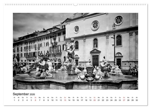 Produktbild: ROM Monochrom (hochwertiger Premium Wandkalender 2026 DIN A2 quer), Kunstdruck in Hochglanz