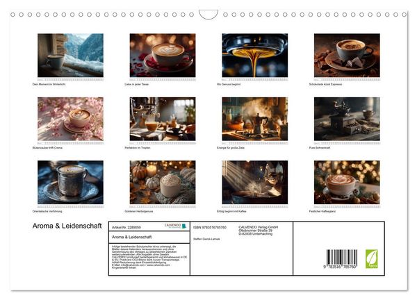 Produktbild: Aroma & Leidenschaft (Wandkalender 2027 DIN A3 quer), CALVENDO Monatskalender