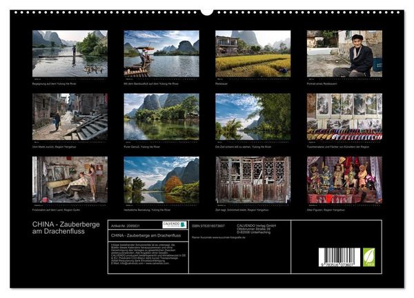 Produktbild: CHINA - Zauberberge am Drachenfluss (hochwertiger Premium Wandkalender 2026 DIN A2 quer), Kunstdruck in Hochglanz