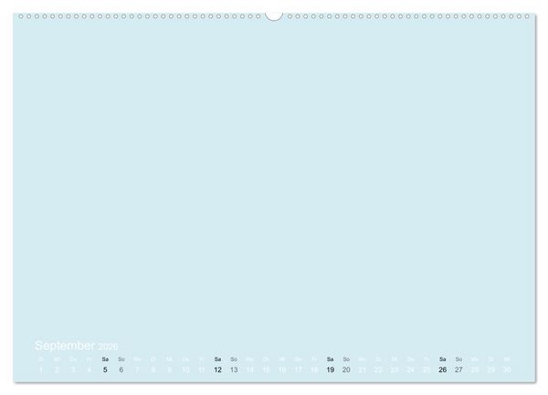 Produktbild: Bastelkalender - hell Blau (Wandkalender 2026 DIN A2 quer), CALVENDO Monatskalender