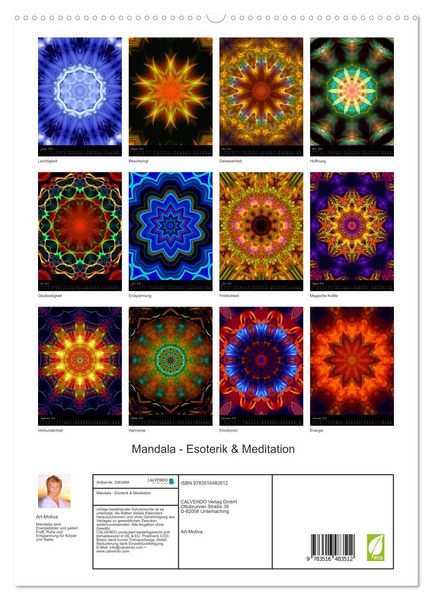 Produktbild: Mandala - Esoterik & Meditation (hochwertiger Premium Wandkalender 2026 DIN A2 hoch), Kunstdruck in Hochglanz