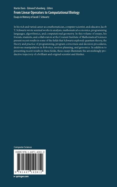 Produktbild: From Linear Operators to Computational Biology