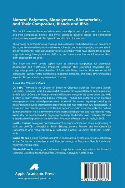 Produktbild: Natural Polymers, Biopolymers, Biomaterials, and Their Composites, Blends, and IPNs