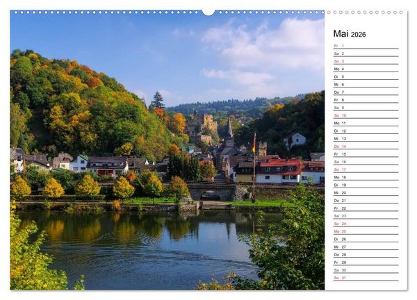 Produktbild: Die Lahn - Zauberhafte Orte rund um Limburg (hochwertiger Premium Wandkalender 2026 DIN A2 quer), Kunstdruck in Hochglanz