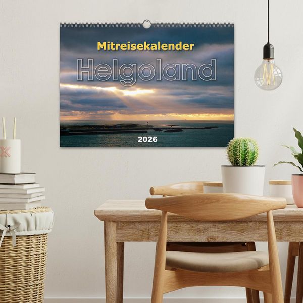 Produktbild: Mitreisekalender 2026 Helgoland (Wandkalender 2026 DIN A3 quer), CALVENDO Monatskalender