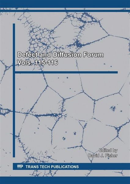 Produktbild: Defect and Diffusion Forum Vols. 115-116