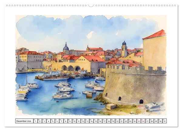 Produktbild: Vielf&auml;ltiges Urlaubsland Kroatien (Wandkalender 2026 DIN A2 quer), CALVENDO Monatskalender