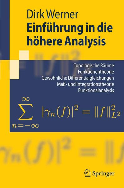 Produktbild: Einf&uuml;hrung in die h&ouml;here Analysis