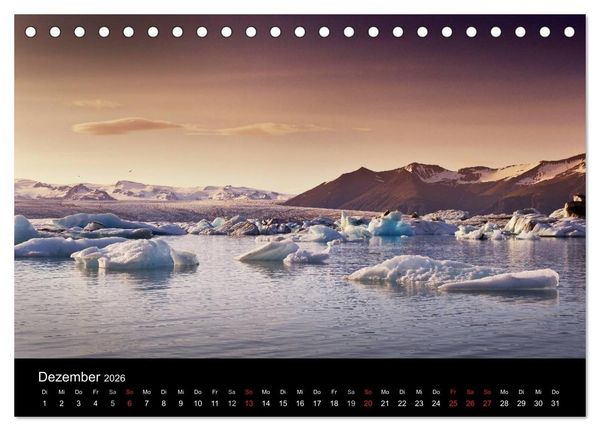 Produktbild: Island - Insel aus Feuer und Eis (Tischkalender 2026 DIN A5 quer), CALVENDO Monatskalender