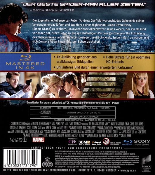 Produktbild: The Amazing Spider-Man (Mastered in 4K)