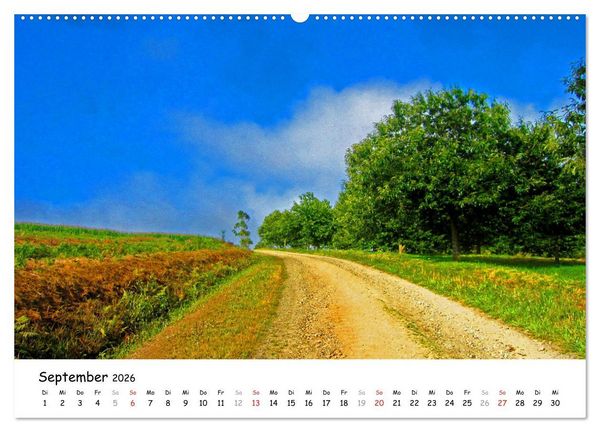 Produktbild: Jakobsweg - Camino Ingles (hochwertiger Premium Wandkalender 2026 DIN A2 quer), Kunstdruck in Hochglanz
