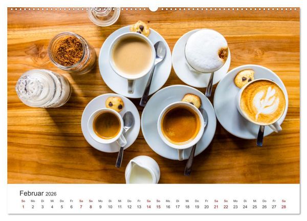 Produktbild: Genussmomente Kaffee (Wandkalender 2026 DIN A2 quer), CALVENDO Monatskalender