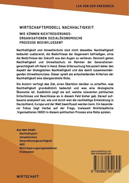 Produktbild: Wirtschaftsmodell Nachhaltigkeit. Wie k&ouml;nnen Nichtregierungsorganisationen sozial&ouml;konomische Prozesse beeinflussen?