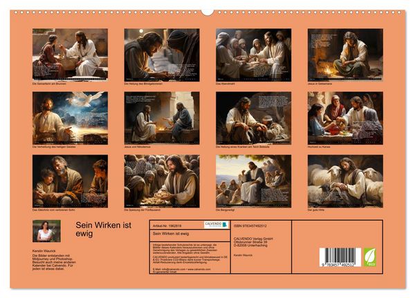 Produktbild: Sein Wirken ist ewig (hochwertiger Premium Wandkalender 2026 DIN A2 quer), Kunstdruck in Hochglanz