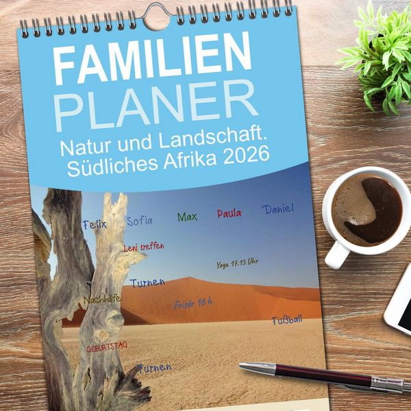 Produktbild: Familienplaner 2026 - Natur und Landschaft. S&uuml;dliches Afrika 2026 mit 5 Spalten (Wandkalender, 21 x 45 cm) CALVENDO