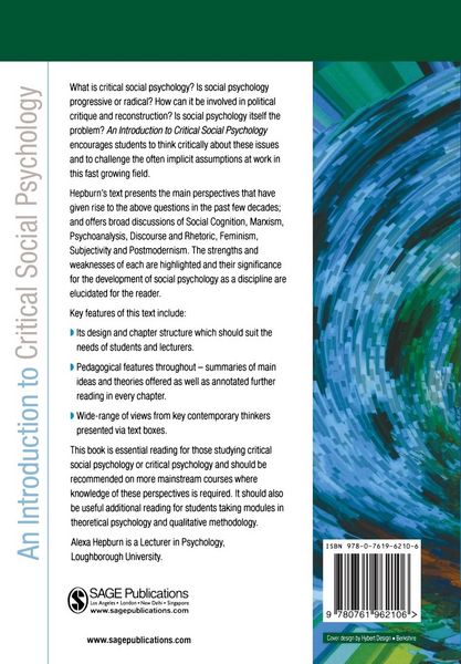 Produktbild: An Introduction to Critical Social Psychology