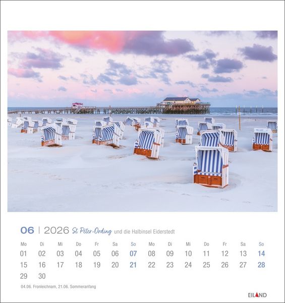 Produktbild: St. Peter-Ording und die Halbinsel Eiderstedt Postkartenkalender 2026
