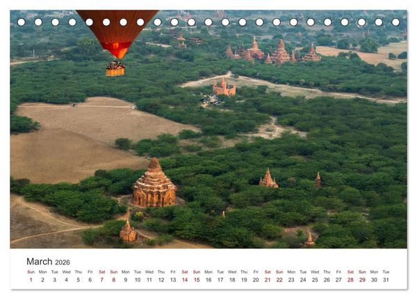 Produktbild: Bagan - Pagodas in the forest (Desk Calendar 2026 DIN A5 landscape), CALVENDO 12 Month DeskCalendar
