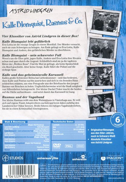 Produktbild: Astrid Lindgren - Kalle Blomquist & Rasmus (Original schwarz-wei&szlig; Filme) [2 DVDs]