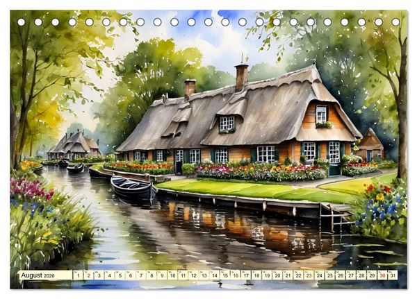 Produktbild: Zauberhafte Niederlande (Tischkalender 2026 DIN A5 quer), CALVENDO Monatskalender
