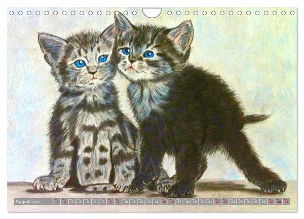 Produktbild: Beautiful cat portraits (Wall Calendar 2026 DIN A4 landscape), CALVENDO 12 Month Wall Calendar