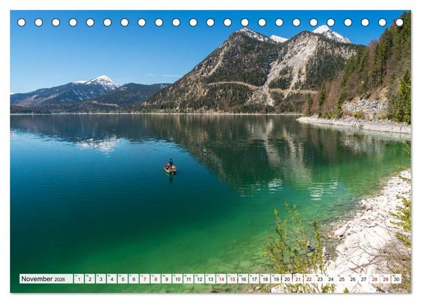 Produktbild: Bayerns sch&ouml;nste Seen (Tischkalender 2026 DIN A5 quer), CALVENDO Monatskalender
