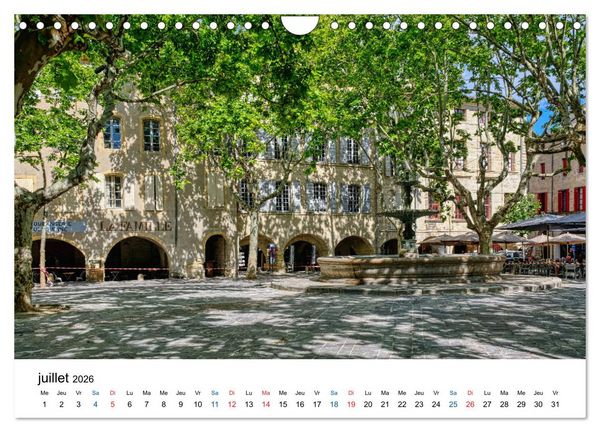 Produktbild: Uz&egrave;s - charmante petite ville du Gard (Calendrier mural 2026 DIN A4 vertical), CALVENDO calendrier mensuel