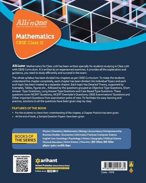 Produktbild: All In One Class 12th Mathematics for CBSE Exam 2024
