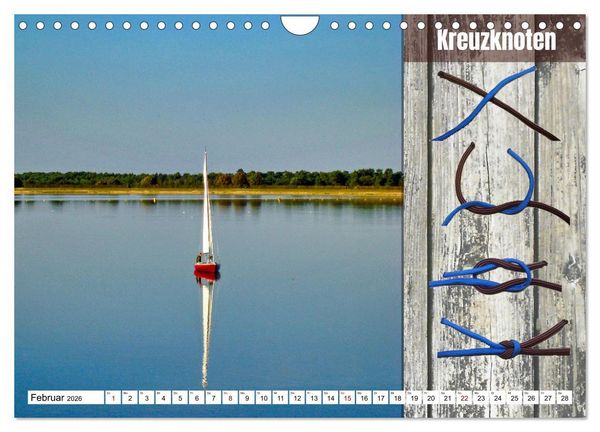 Produktbild: Schnittige Jollen - wichtige Knoten (Wandkalender 2026 DIN A4 quer), CALVENDO Monatskalender