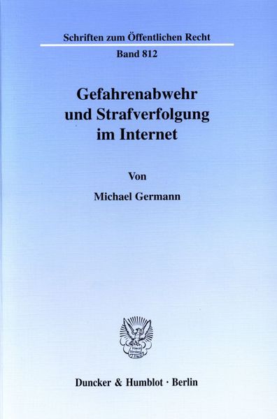 Produktbild: Gefahrenabwehr und Strafverfolgung im Internet.