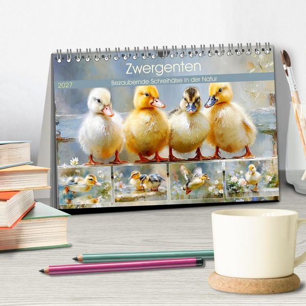 Produktbild: Zwergenten. Bezaubernde Schreih&auml;lse in der Natur (Tischkalender 2027 DIN A5 quer), CALVENDO Monatskalender