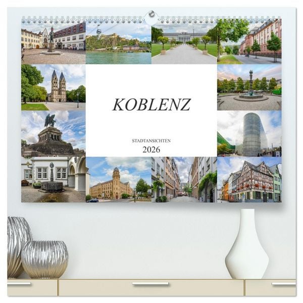 Produktbild: Koblenz Stadtansichten (hochwertiger Premium Wandkalender 2026 DIN A2 quer), Kunstdruck in Hochglanz
