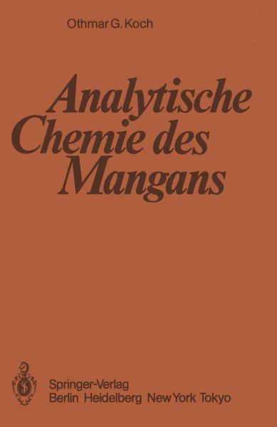 Produktbild: Analytische Chemie des Mangans