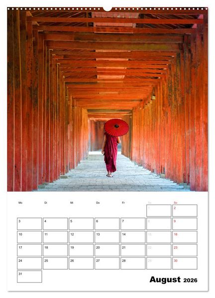 Produktbild: MYANMAR - Mein Urlaubsplaner (Wandkalender 2026 DIN A2 hoch), CALVENDO Monatskalender
