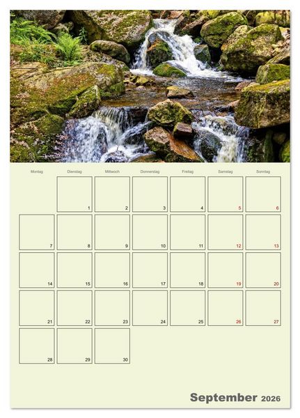 Produktbild: Harzwanderung zu den Ilsef&auml;llen - Terminplaner (Tischkalender 2026 DIN A5 hoch), CALVENDO Monatskalender