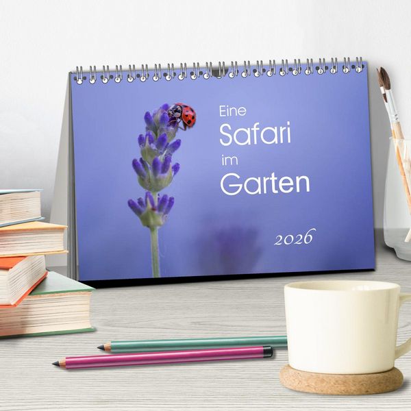 Produktbild: Eine Safari im Garten (Tischkalender 2026 DIN A5 quer), CALVENDO Monatskalender