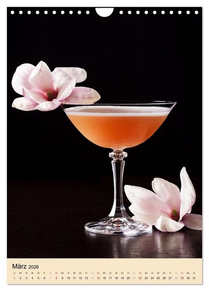 Produktbild: Cocktails mit Blumen und Pflanzen (Wandkalender 2026 DIN A4 hoch), CALVENDO Monatskalender