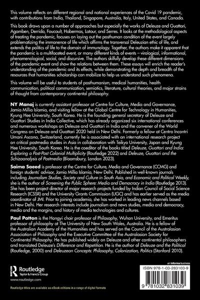 Produktbild: Pandemic, Event, and the Immanence of Life