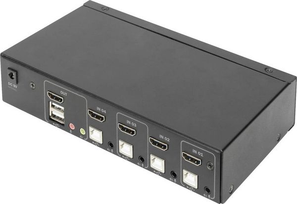 Produktbild: Digitus DS-12880 4+1 Port KVM-Umschalter HDMI 3840 x 2160 Pixel