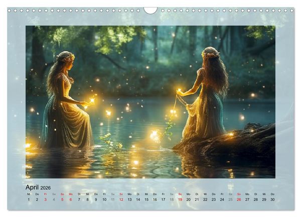 Produktbild: Avalons magische Frauen. Geheimnisvolle und Sagenumwobene Insel (Wandkalender 2026 DIN A3 quer), CALVENDO Monatskalender