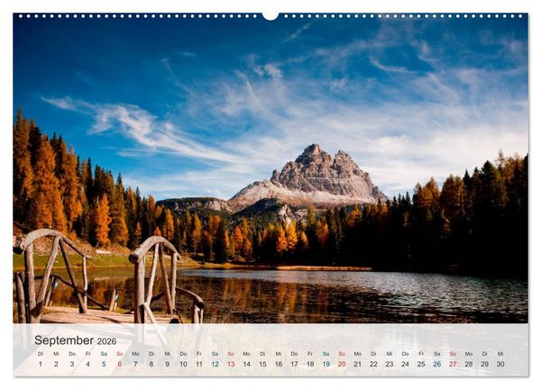 Produktbild: Dolomiten - Rundreise um Drei Zinnen (Wandkalender 2026 DIN A2 quer), CALVENDO Monatskalender