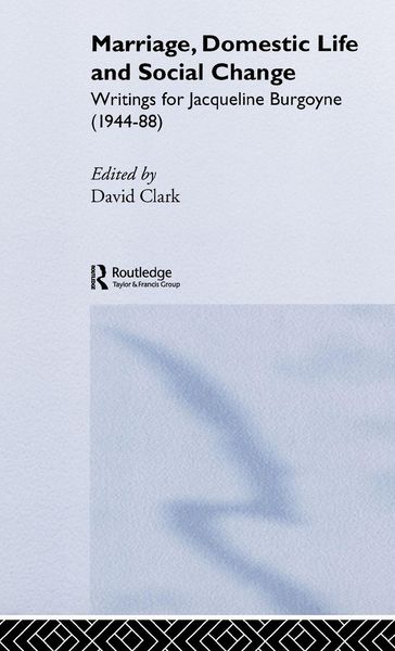 Produktbild: Marriage, Domestic Life and Social Change