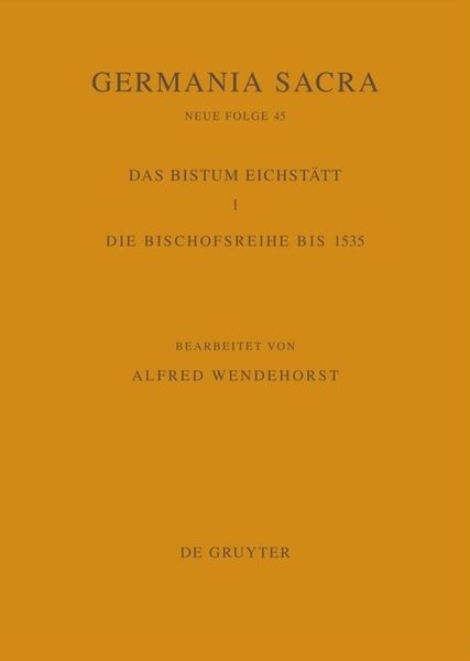 Produktbild: Die Bist&uuml;mer der Kirchenprovinz Mainz. Das Bistum Eichst&auml;tt 1
