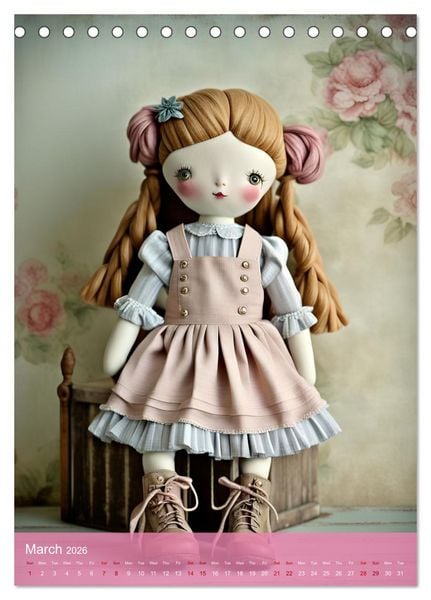 Produktbild: Romantic Dolls (Desk Calendar 2026 DIN A5 portrait), CALVENDO 12 Month DeskCalendar